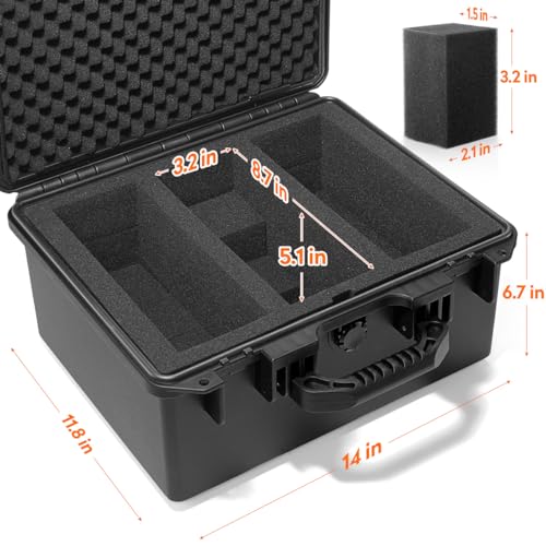 Bheddi Graded Card Storage Box - Sports Trading Card Slab Case Compatible with PSA CSG SGC Magnetic Card Holder & Top Loaders, Waterproof Boxes - 3 Custom Graded Cards Case Compartments by Bheddi - Image 4