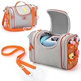 Tragetasche, kompatibel mit Toniebox-Audio-Player, Tonies-Figuren, Kopfhörern und Ladestation, tragbare Aufbewahrungstasche für Toniebox-Starter-Set (Grau)