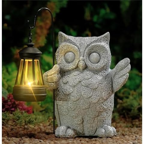 QZHP Solar Owl Garden Statue Cover
