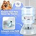 Flexzion Gravity Pet Water Dispenser Drinking Station for Dogs Cats (3 Gallon) Automatic Replenish Waterer for Small Large Breed Dog Cat,Feeding Watering Fountain Supplies Bottle Dish Bowl