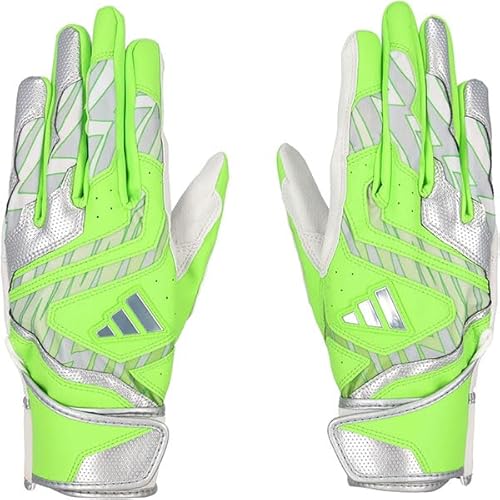 野球 アディダス バッティンググローブ バッティング手袋 51 バッティンググラブ MID 両手用 LBG504 adidas 野球用品 スワロースポーツ (4213)ライム×シルバー L