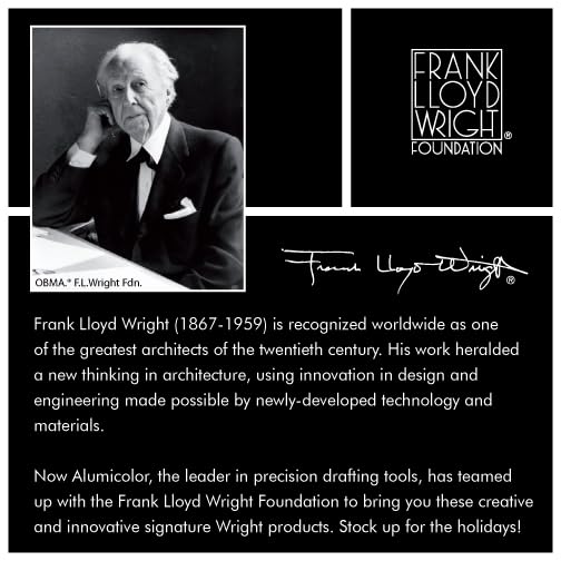 Alumicolor Frank Lloyd Wright Signature Collection Travel Drafting Tube for Blueprints, Artwork & More!, 24 Inch, Black2