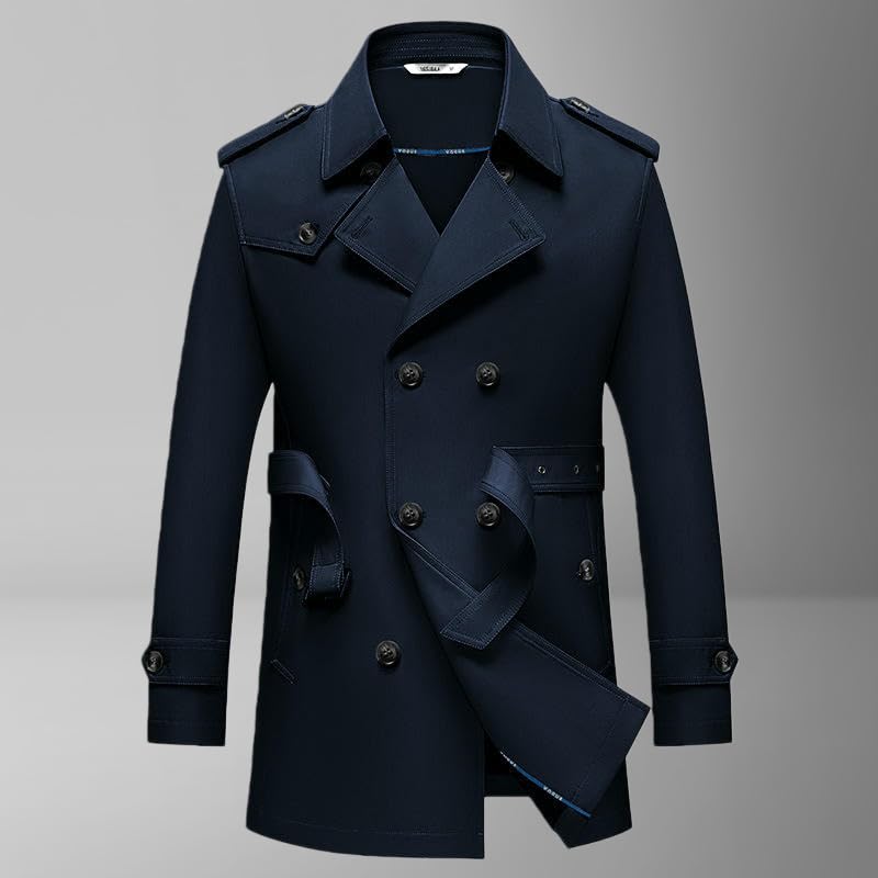 Gabardina corta de negocios para hombre abrigo de otoño XL 2