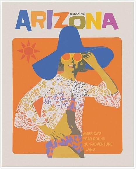 Arizona Travel Ad | Art Print Poster Vintage Wall Decor | 24 x 30 inches