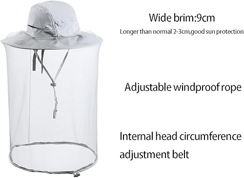 Vista 27 de Sombrero de red para la cabeza, apicultor de apicultura, velo, sombrero de malla de caza, gorra de capó de capó de atrapador de abejas, disfraz