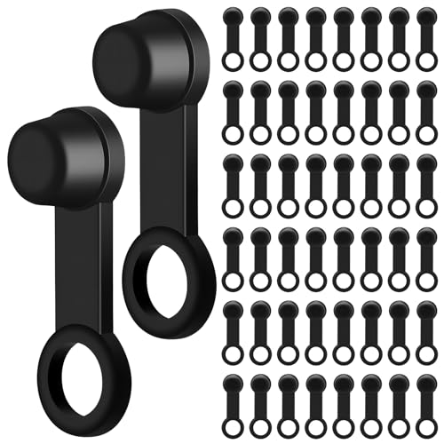 HABNVUON 50PCS Brake Bleeder Screw Caps, Grease Fitting Caps, 8mm Brake Bleeder Screw Bleed Nipple Dust Cover with Keeper, Vehicle Rubber Grease Fitting Zerk Covers for Car Motorycle Bicycle