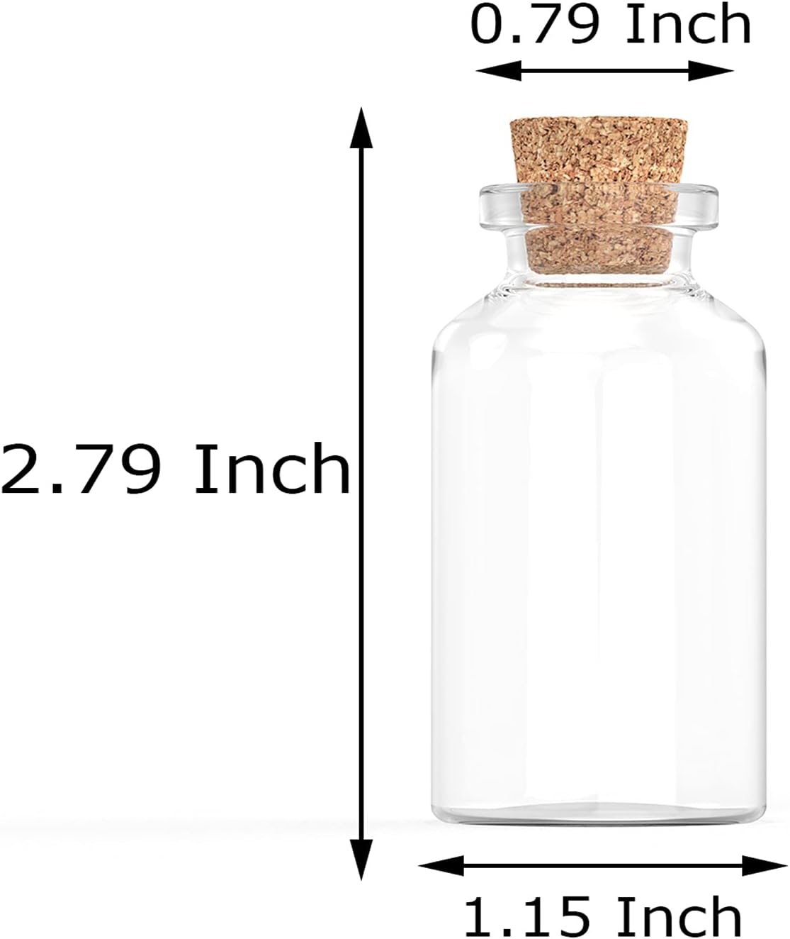 Axe Sickle 30 mL Cork Stopper Glass Bottles 1 Ounce Transparent Glass Bottles 24 Pcs. : Home & Kitchen