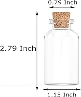 Vista 2 de Axe Sickle 14 Pcs 30 mL Small Glass Bottles with Cork Stopper Mini Message Bottles, DIY Decoration Wishing Bottles for Mother's Day Wedding