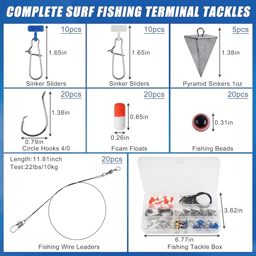 Juego de Anzuelos para Pesca en Surf JOGFFDE XHQY-105PCS FISHING TACKLES 105 Piezas miniatura 2