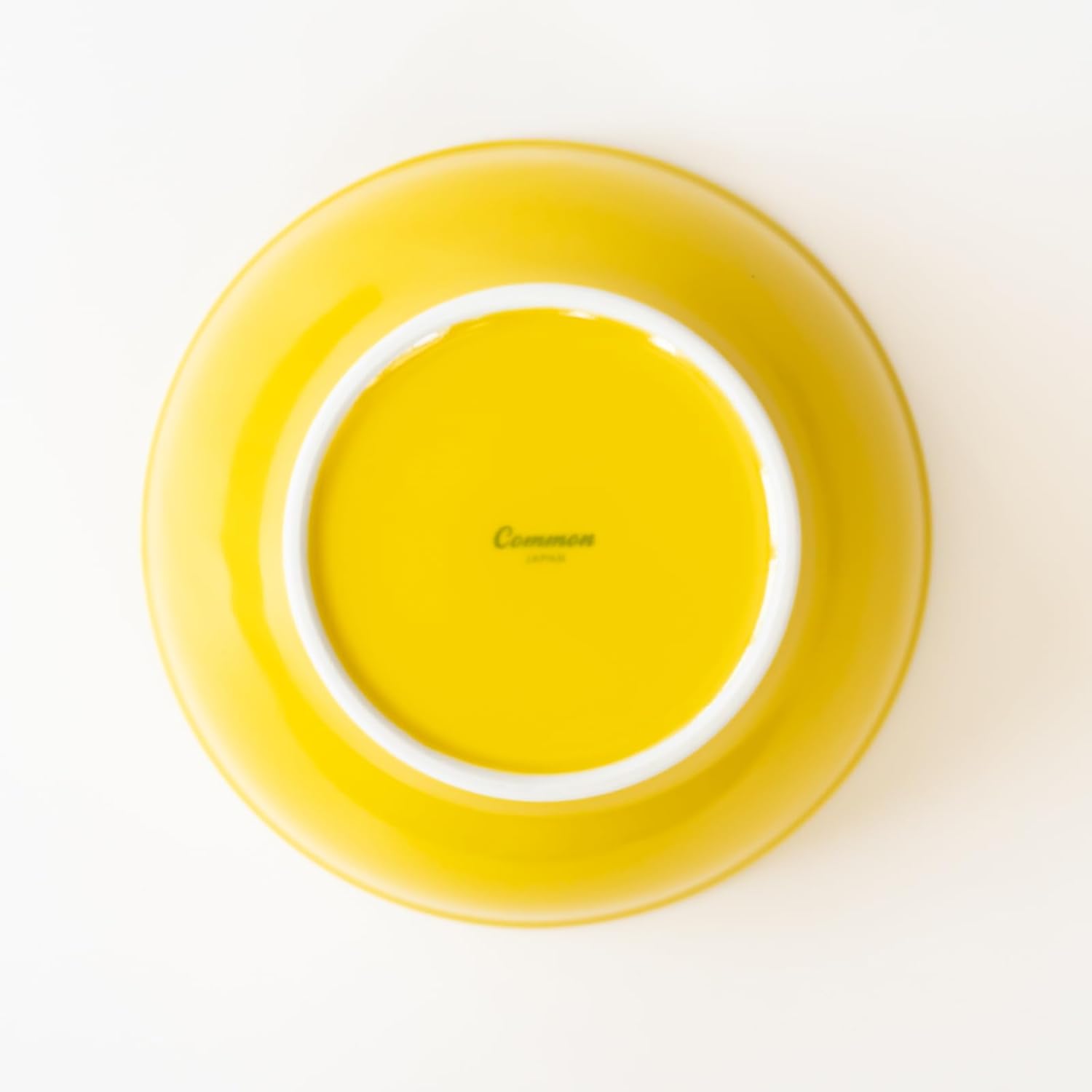 Saikaitoki 13228 Hasami Ware Common Bowl Plate, Yellow, Diameter Approx. 5.9 inches (15 cm), Microwave and Dishwasher Safe, Made in Japan