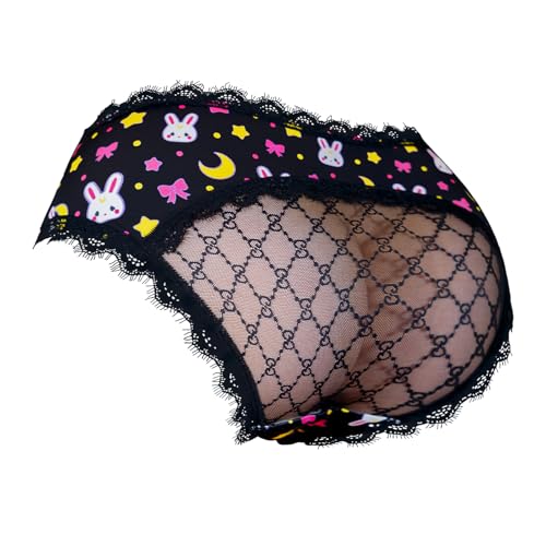 Littleforbig Unisex Hipster Lace Briefs Cheeky Usagi Panties Silky Shaping Briefs for Crossdressers Transgender3