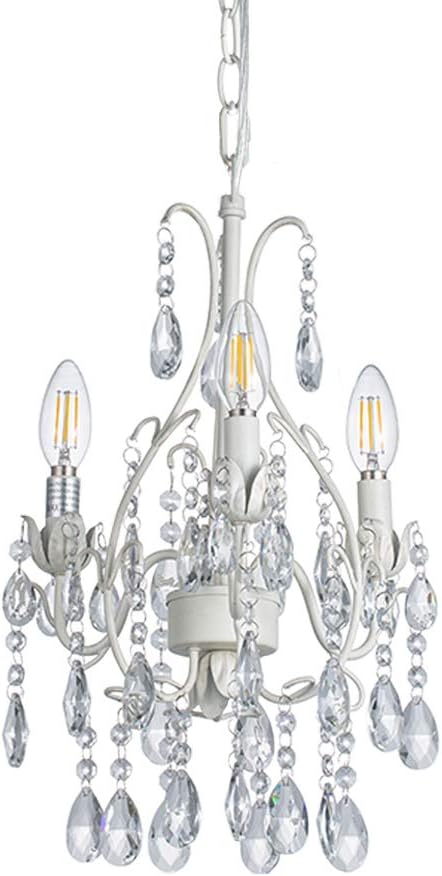 New Deal White Modern Crystal Glass Mini Chandelier Pendant Ceiling Lighting Fixture 3 Lights Black Friday 🔥 White Modern Crystal Glass Mini Chandelier Pendant Ceiling Lighting Fixture 3 Lights