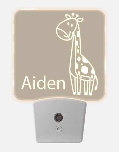 Miniatura 10 de Luces nocturnas personalizadas enchufables a la pared para dormitorio de niños con sensor de encendido/apagado automático, luz nocturna LED blanca