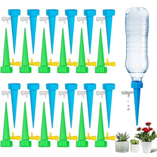 24 Stück Automatisch Bewässerung Set, Bewässerungssystem für Garten, Plant Water Dispenser mit einstellbarer Wassermenge,Topfpflanzen, Gartenpflanzen Blumen Outdoor Zimmerpflanzen