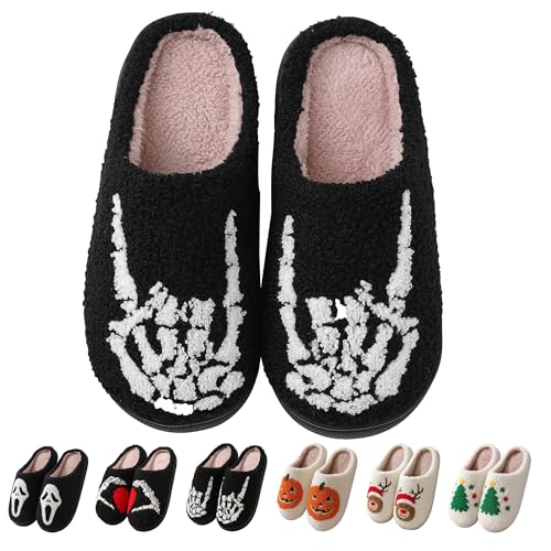 Image of Comfy Elastic Slippers for Women Men,Memory Foam Soft Plush House Slippers