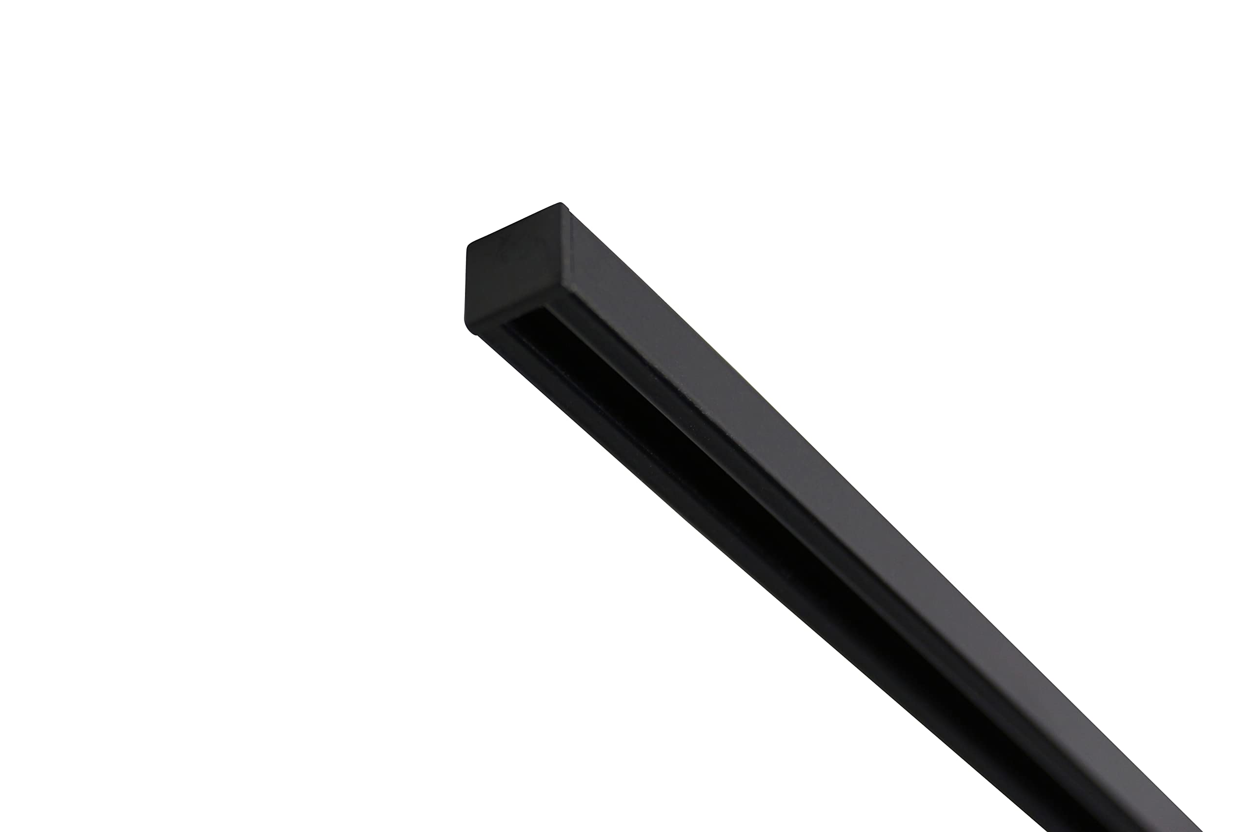 Deco-Raum Binario per tende su misura in alluminio con scorrimento interno rettangolare piatto fissaggio a soffitto asta per tende binario per tende a pannello binario con scorrimento interno per