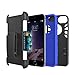 iPhone 7 Case, 2-Pack Screen Protector & Belt Clip & Kickstand & Card Holder TORUBIA Combo Heavy Duty Dual Layer Shockproof Full Body Extreme Protective Cover Holster for iPhone 7 - Blue