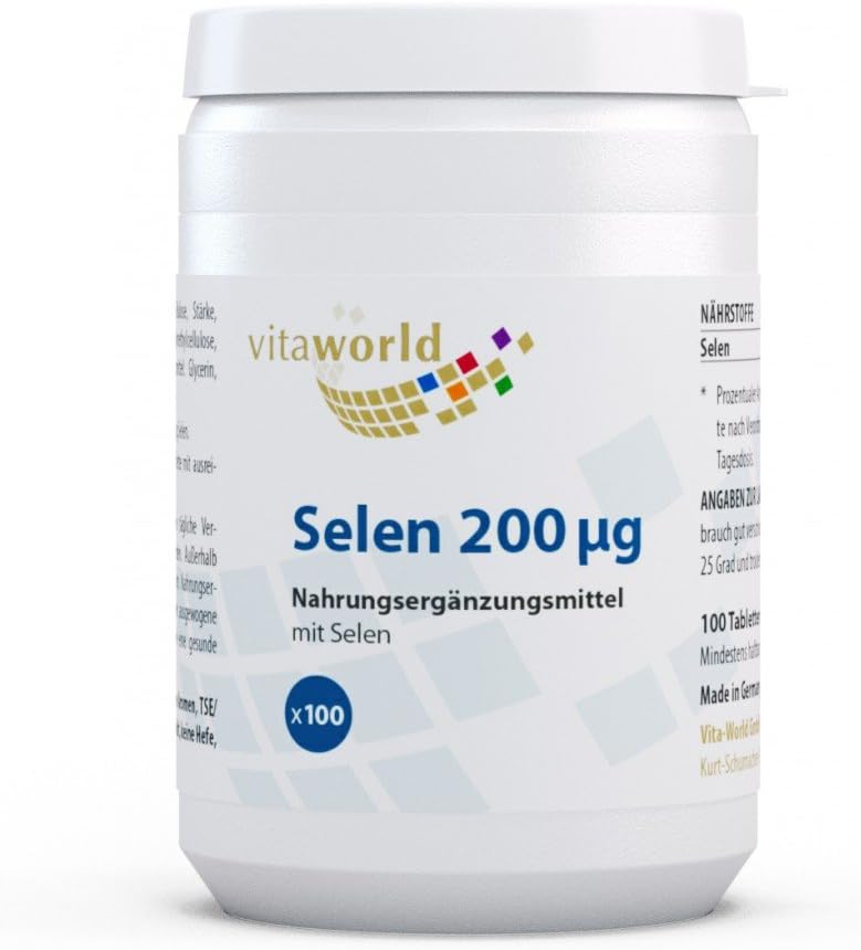 Vita World Selenium 200mcg 60 Tablets Made in Germany