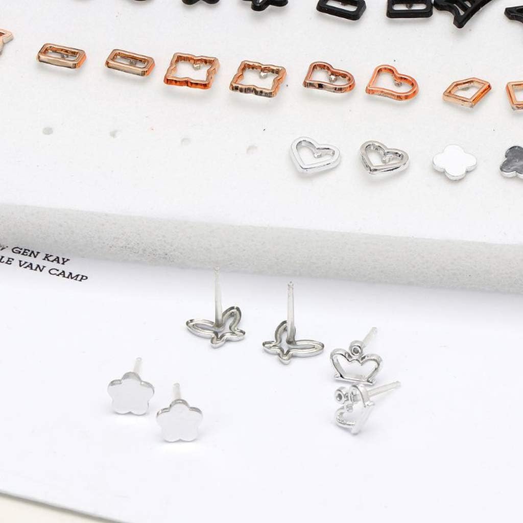 Beautiful Earrings 100 Pairs Assorted Styles Earrings All-match for Daily Wear