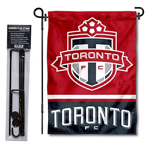 Drapeau Toronto FC WinCraft avec mât de jardin en métal noir pour supporter de football canadien