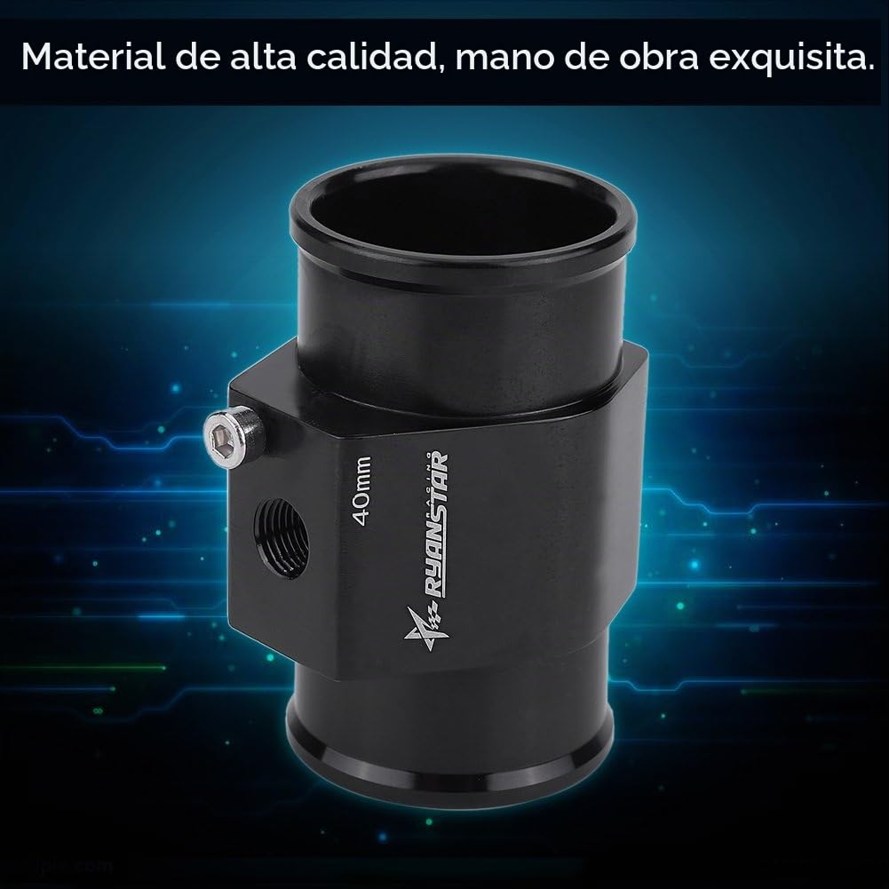 Adaptador del sensor de temperatura Tubo de junta de temperatura del agua del coche de 32 mm, Adaptador de indicador de temperatura de aleación de aluminio(36mm)