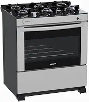 Fogao 6 Bocas Venax Delplus Vitreo Bl Inox Gas Glp