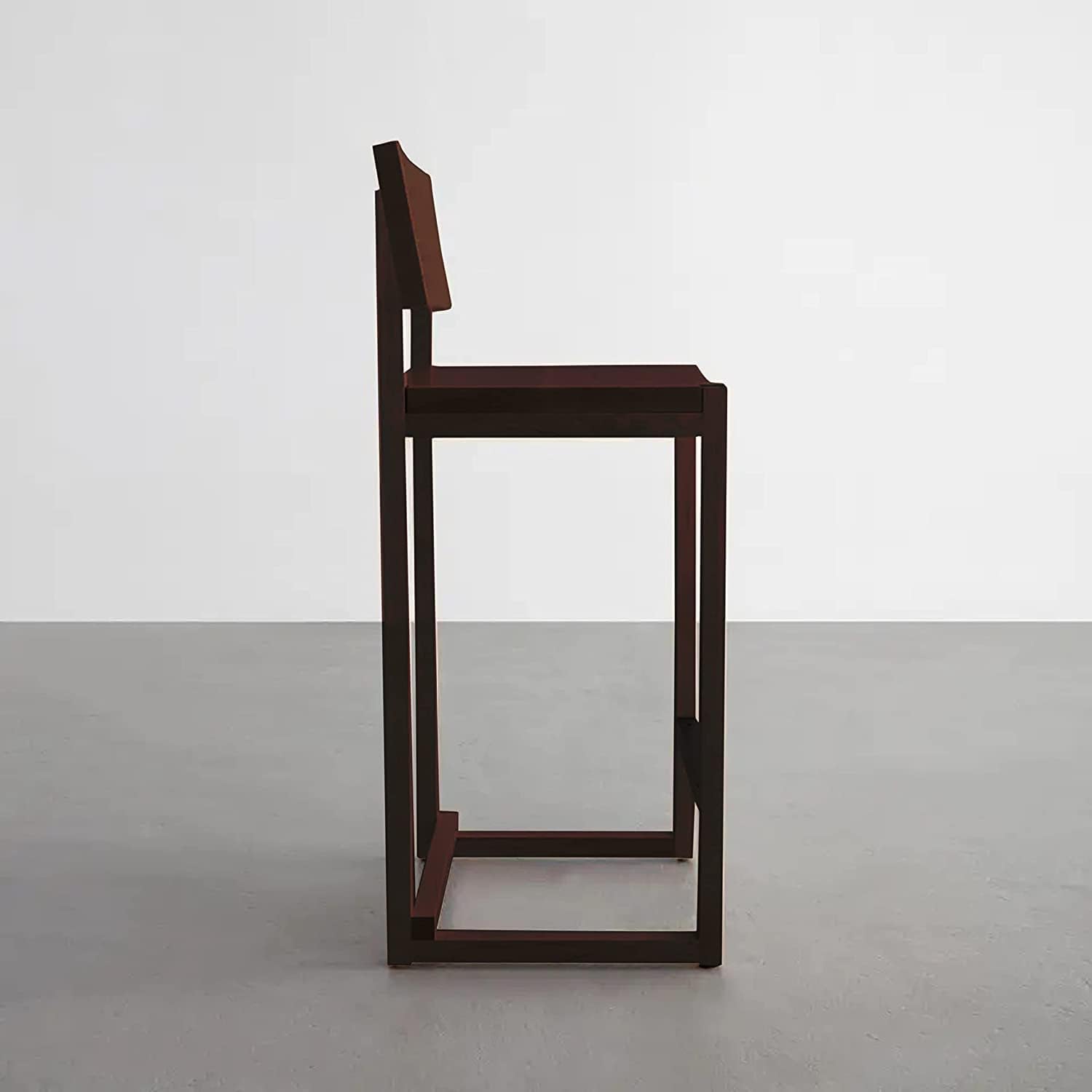 Modern Rectangular Sheesham Wooden Bar Stools In Walnut/Teak Finish For Home Bar/Bar Chair (Black), 105 Centimeters, Gummy Bear