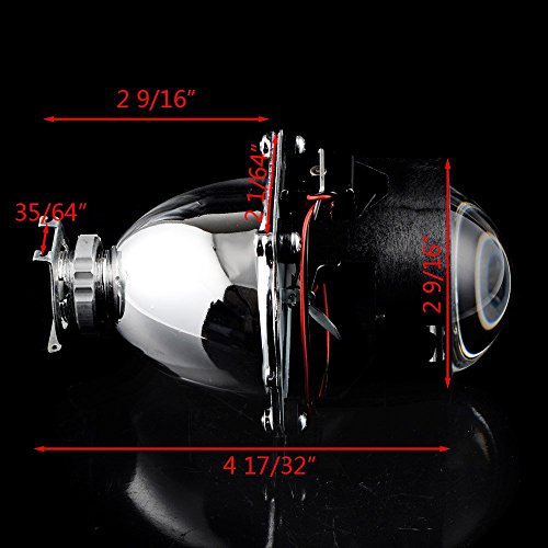 Astra Depot 2 Pcs Mini Bi-Xenon Projector Clear Lens Black Shrouds Lhd For H1 H4 H7 Housing Headlamp Bulb Conversion Coupe Suv Crossover #TOP6