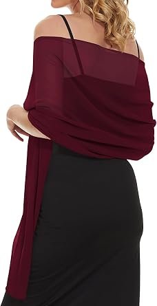 CHICGAL Womens Scarf Shawls and Wraps for Evening Dress Wedding Party Bridal Scarves Sarong Cover Ups