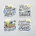 Cruise Door Magnets Set of 4, Carnival Royal, Cruising Gift Cabin Stateroom Wall Decor Refrigerator, Life is Better Cruise Squad, Family Friends Vacation Trip