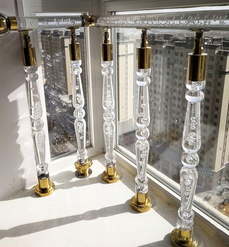 Ejes acrílicos para escaleras de 80 cm balaustres transparentes de diseño 6