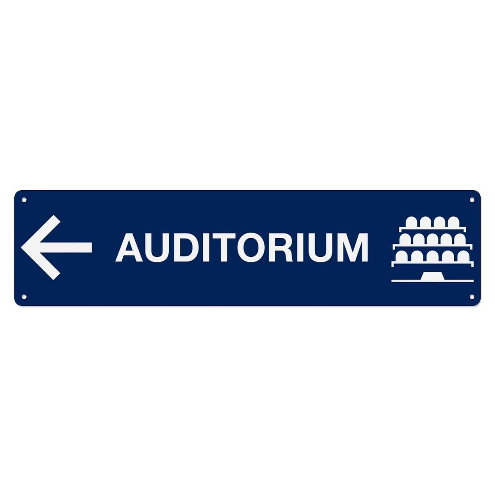 Okahys 4X16inch(10X40cm) Auditorium Left Arrow Wayfinding Metal Tin Sign