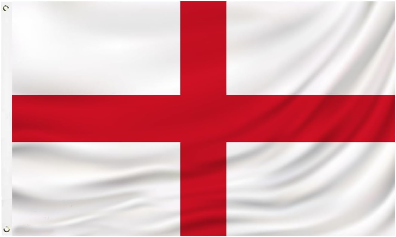 England Flag 3x5-English St George's Cross Flag Polyester outdoor indoor Canvas Header and Double Stitched with two Brass Grommets
