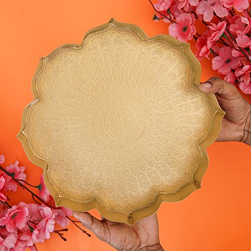 "Add Elegance to Your Home with LaDekor's Golden Iron Urli Bowl - Perfect for Festive Decor, Table Centerpieces, and Pooja Room"