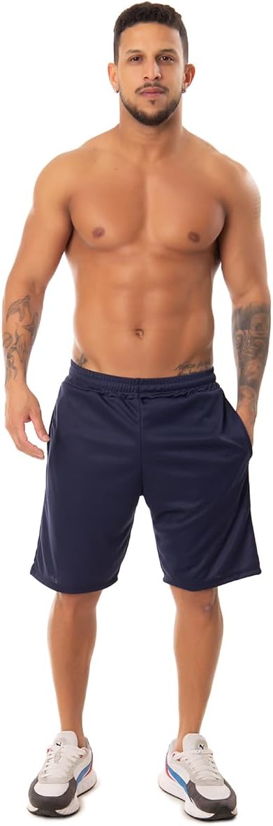 Bermuda Esportiva Academia Treino Corrida Bolso Masculina