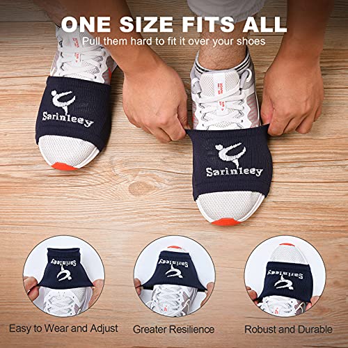 Socks For Dancing On Smooth Floors, Dance Socks Over Sneakers, Smooth Pivots And Turns To Dance With Style On Wood Floors (4 Pairs（Black & Grey & Orange & Fluorescence Green）) #TOP4