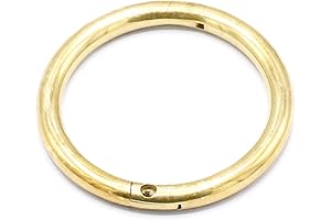 Brass Bull Ring, Traditional Cow Bull Nose Ring, for Adult Cattle Heavy Duty Steel.