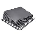 Marcy Interlocking Waterproof Flooring Mat for Exercise Equipment & Accessories MAT-20,Black