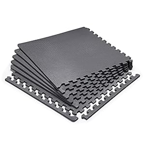 Marcy EVA Foam Interlocking Flooring Mat High Density Non-Slip Tiles for Fitness Equipment, Workout Cushion and Floor Protection