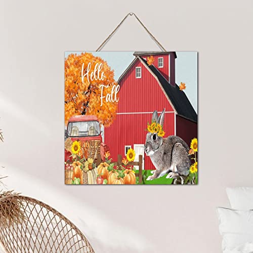 Panneau en bois Hello Fall pour égayer un mur vide de cuisine - 6