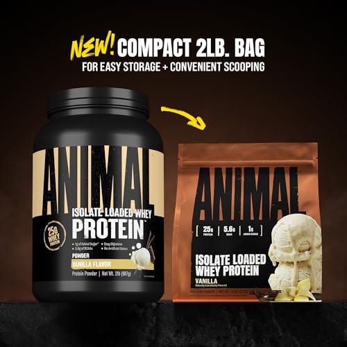 Image of Animal Whey Isolate Protein Powder, 25G High Protein | Vanilla 2LB