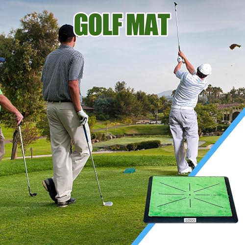 Tapis de putting de golf remplaçable avec plateau d'entraînement au swing stable
