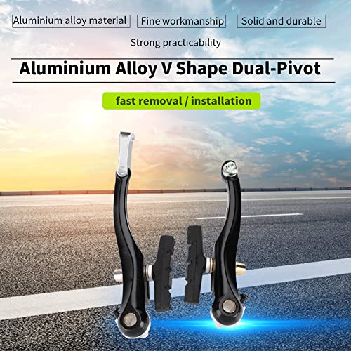 Bicycle Brake Set, Aluminium Alloy V Shape Dual-Pivot Mountain Bike Calipers Set Bike Brake Accessory Bicycles And Spare Parts Schwinn Tricycle Parts V Brake #TOP1