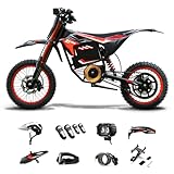X1 Spark Electric Dirt Bike, 4500W Peak Mid-Drive motor Motor, 60V 28.8Ah Battery, 50MPH & 60 Mile Range, Full Suspension Off Road E Bike for Teens & Adults 13+, Hydraulic Brakes, 3 Speed Modes
