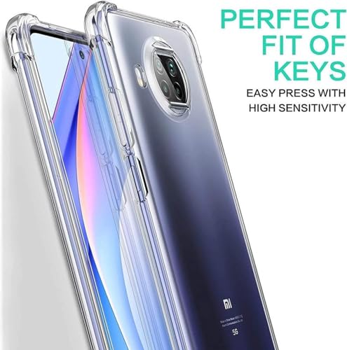 Image of BOXXO Flexible Back Cover for Mi 10i / Mi 10i 5G | Back Cover Transparent Clear Shockproof Case Four Corner Protection | Slim Protective Mobile Phone Cover for Mi 10i / Mi 10i 5G