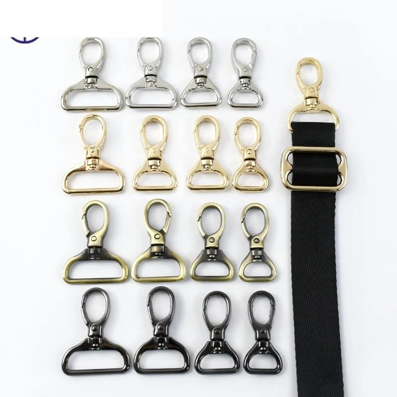 Ganchos De Metal Giratorio 5/10/20Pcs 15/20/26/32mm Metal Bag Belt Buckles Swivel Lobster Clasp Buckle Carabiner Snap Hook Keychain(Silver,26mm-20Pcs)