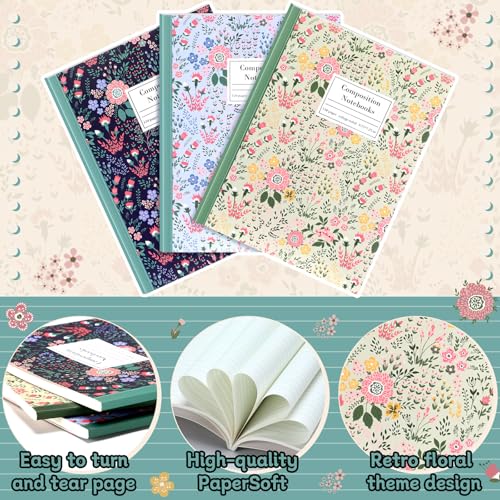 Journal intime esthétique à fleurs pour prendre des notes au bureau - 3