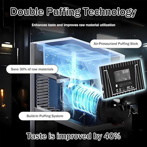 Macchina per Gelato Soft per Uso Commerciale e Domestico, 4-5 kg/h, Schermo LCD Touch, autopulizia, Sistema di preraffreddamento, da banco, Design Professionale in Metallo,White-220V