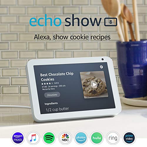 Echo Show 8 -- HD smart display with Alexa – stay connected with video calling - Sandstone
