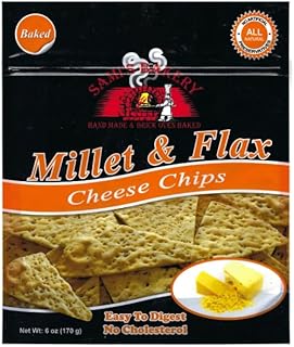 Sami's Bakery Cheese Chips Millet and Flax bulk case 12 bags